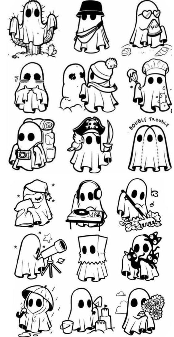 Halloween ghost costumes — 18 character designs
