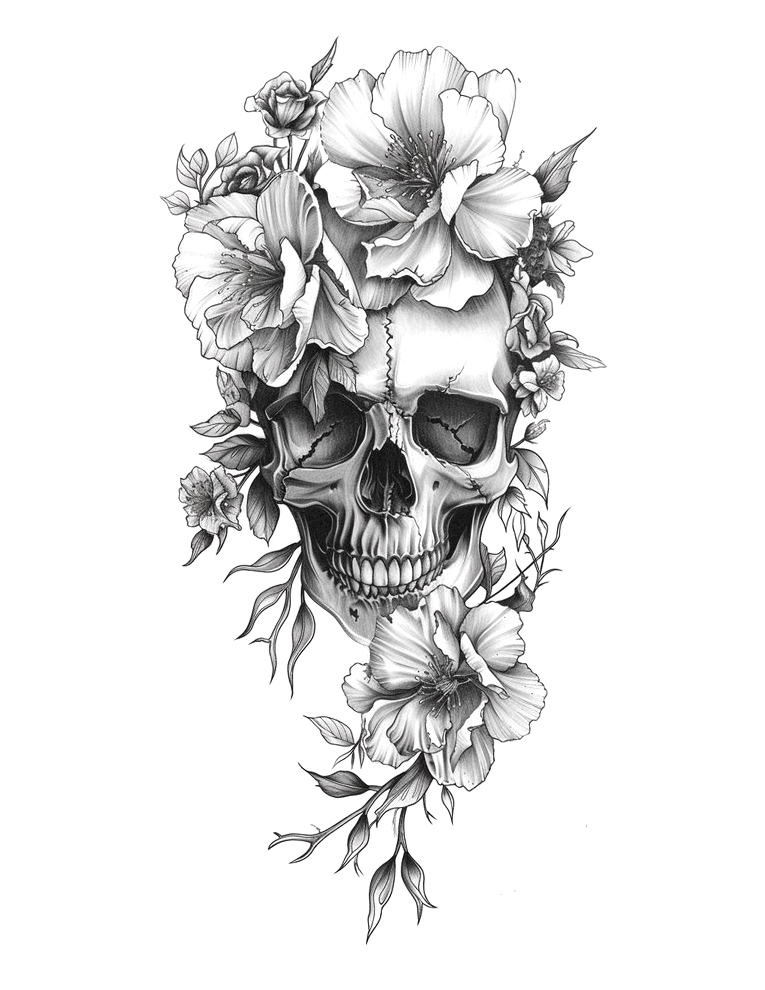 Skull with Florals