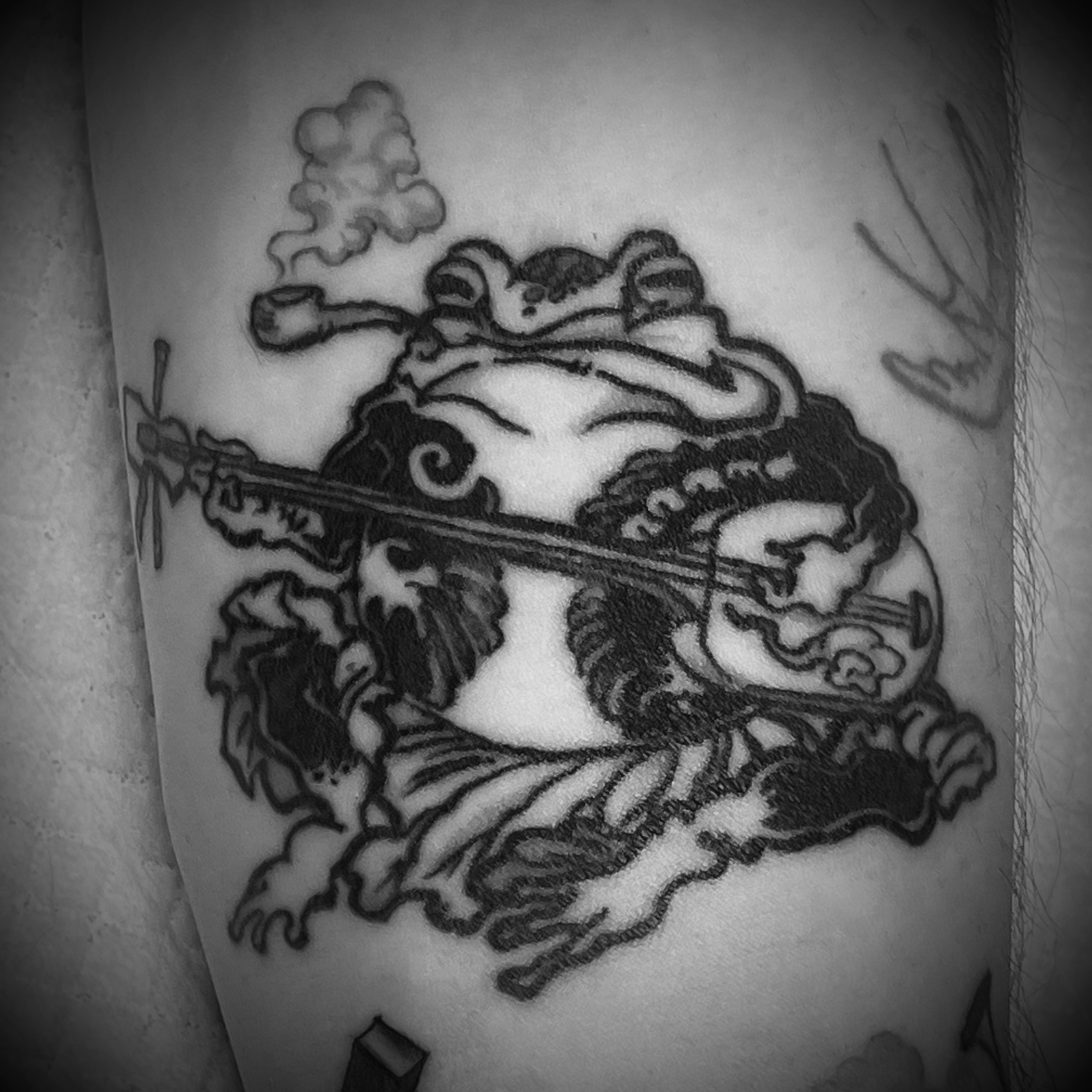 Frog with Shamisen